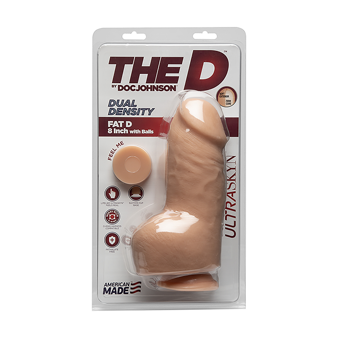 The D - Fat D - Realistic ULTRASKYN Dildo met Ballen - 8 / 20 cm