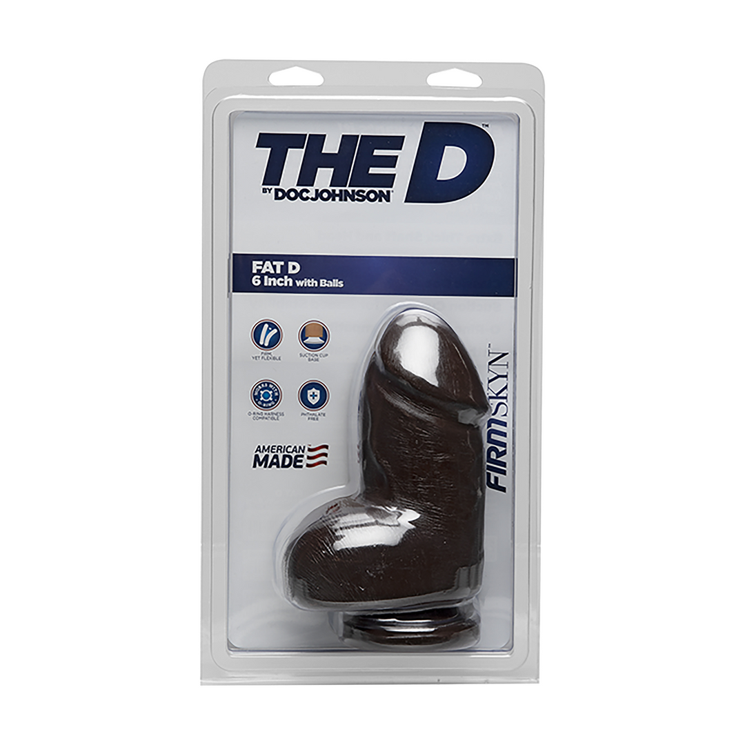 The D - Fat D - Realistic FIRMSKYN Dildo met Ballen - 6 / 15 cm