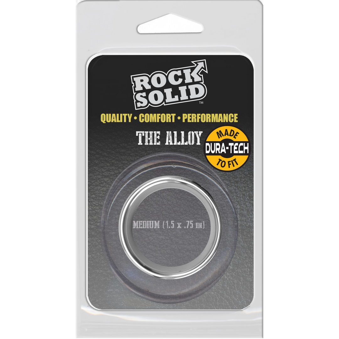 Rock Solid - Geborsteld Alloy - Cockring - Medium