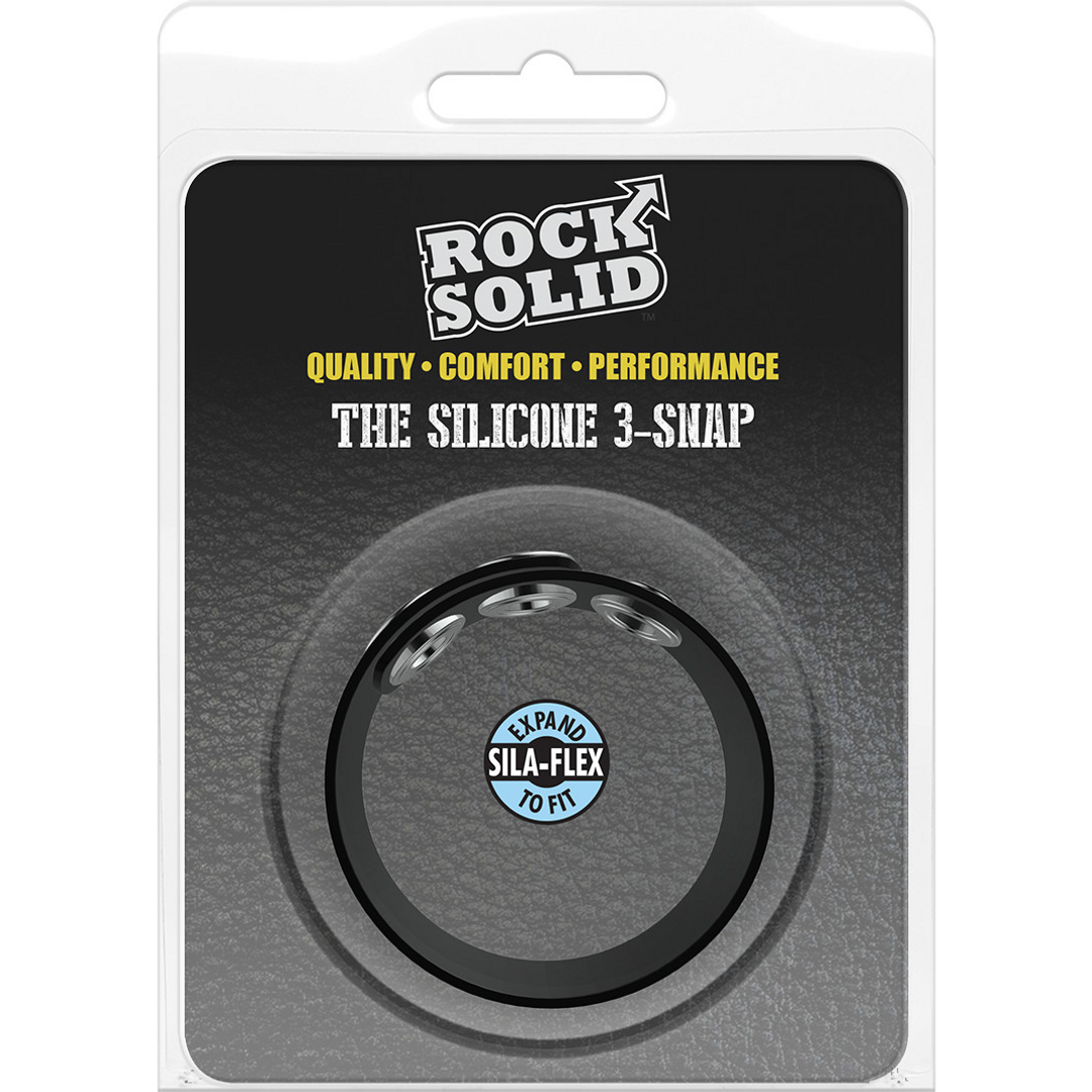 Rock Solid - De Silicone 3 Snap - Cockring