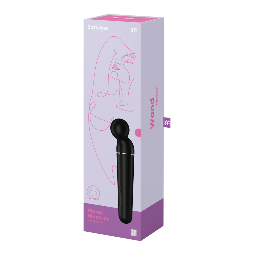 Satisfyer - Planet Wand-er - Wand Vibrator - Zwart/Roze Goud