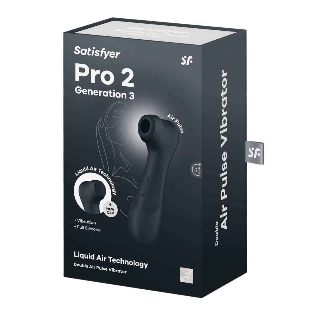Satisfyer - Pro 2 Generatie 3 - Double Air Pulse Vibrator - Liquid Air - Zwart