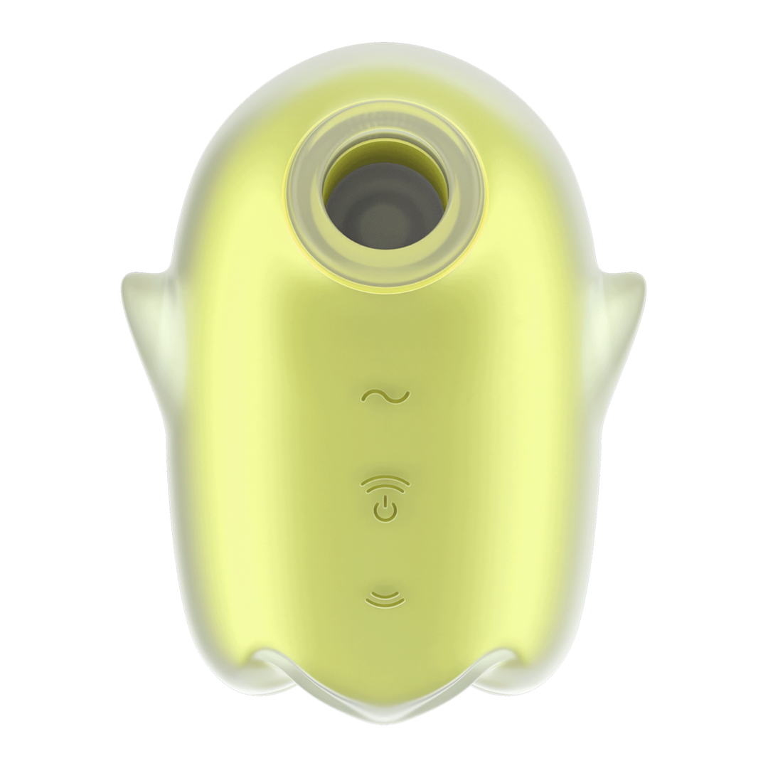 Satisfyer - Glowing Ghost - Glow in the Dark - Dubbele Air Pulse Vibrator - Geel