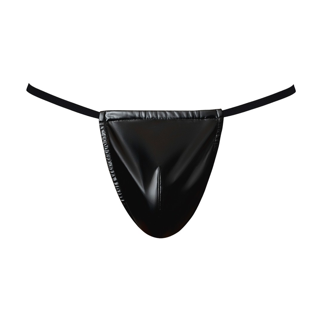 Liquid Onyx - Wetlook G-String - One Size - Zwart