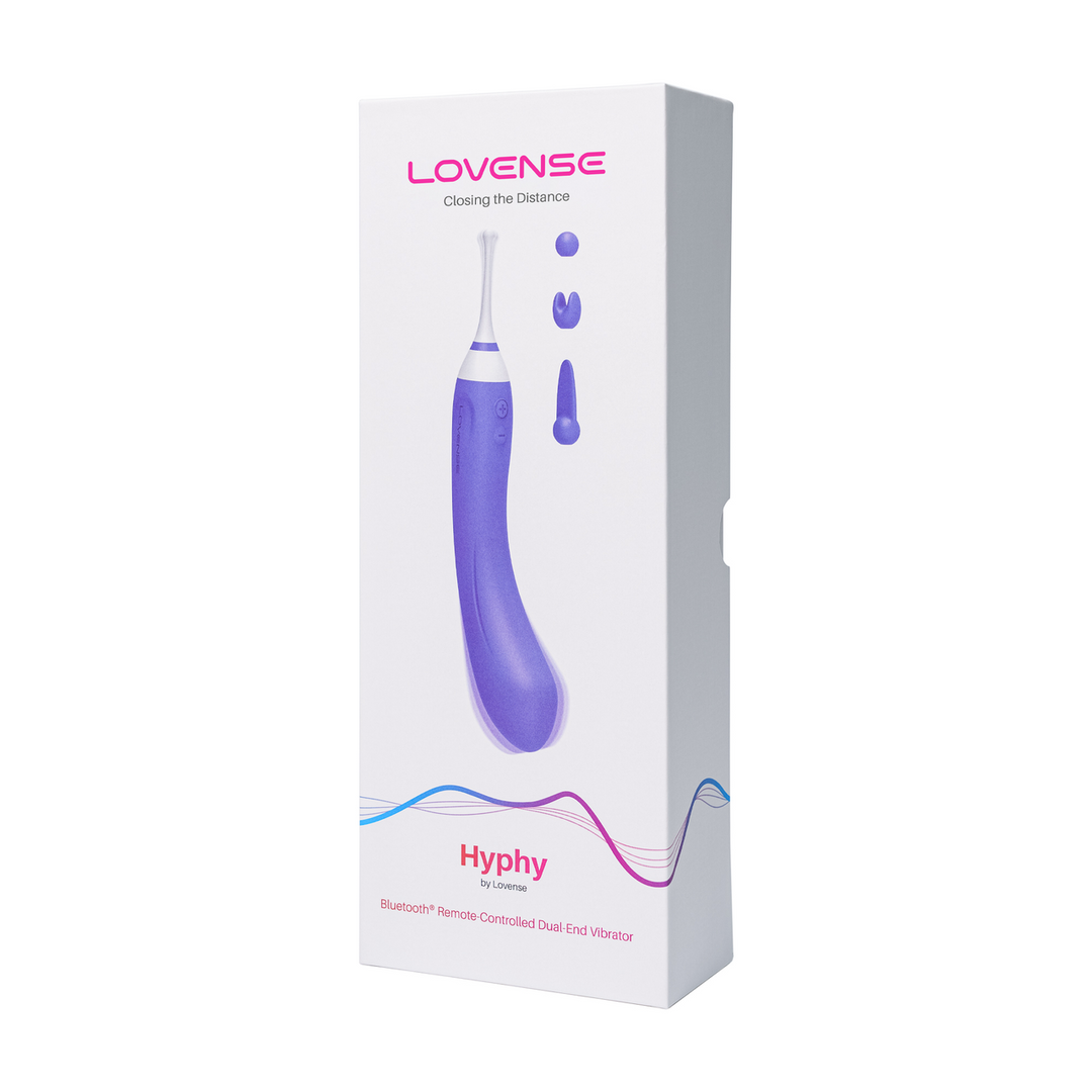 Hyphy - Afstandsbediening Dubbelzijdige Vibrator met Accessoires - Paars