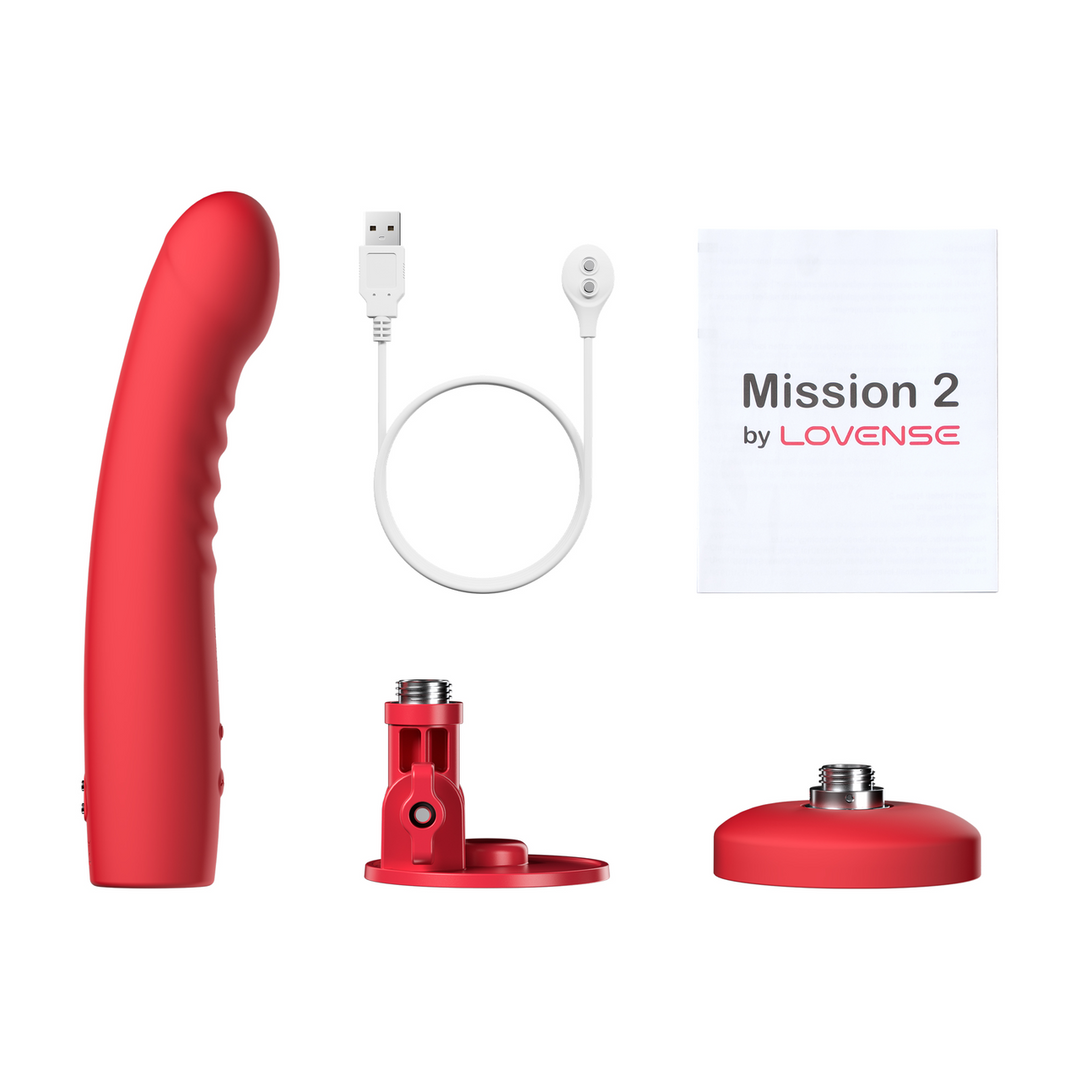 Mission 2 - Vibrerende Zuigcup Dildo met Touch-Sense - Rood