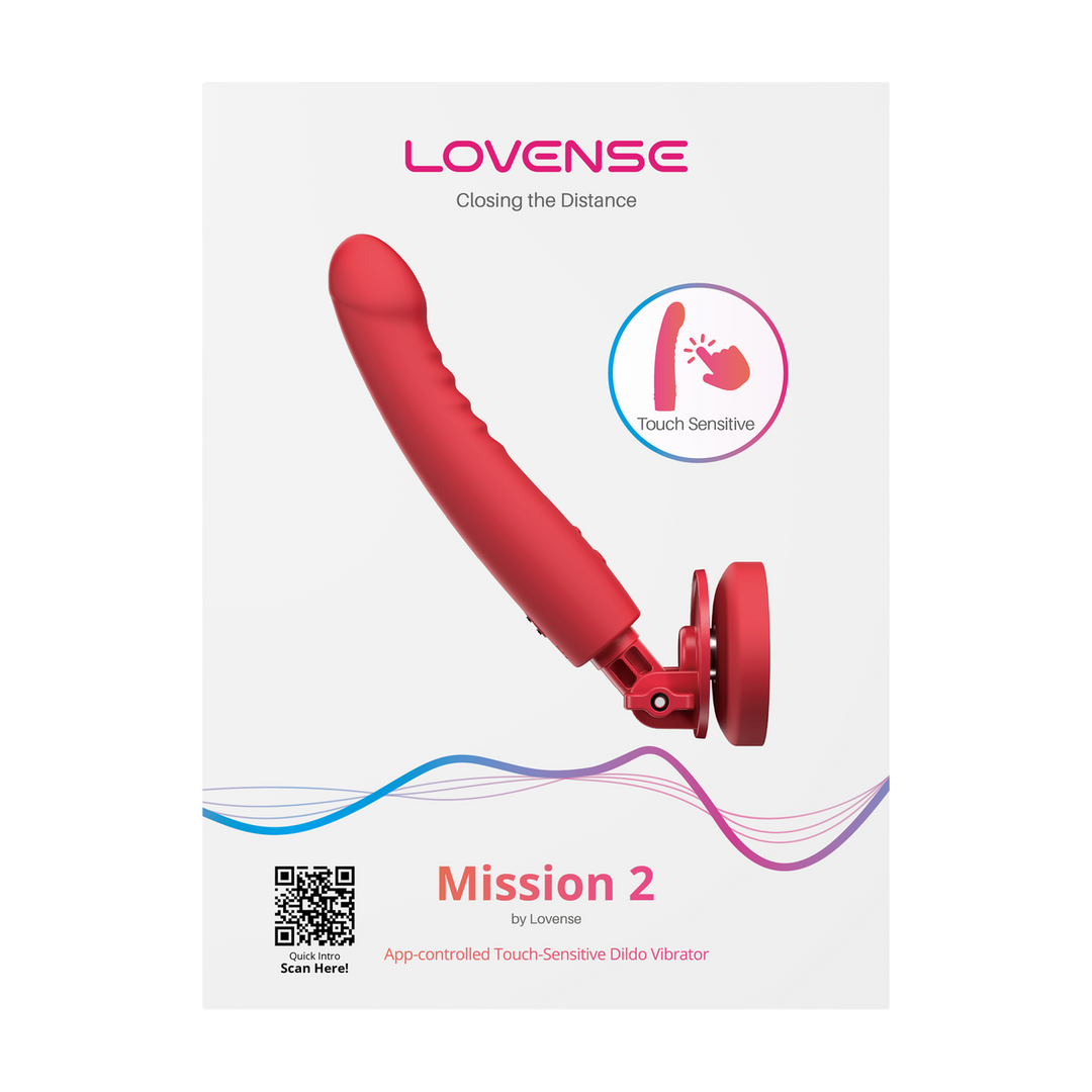 Mission 2 - Vibrerende Zuigcup Dildo met Touch-Sense - Rood