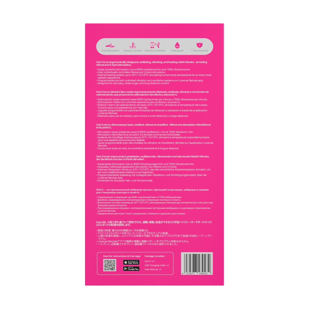Osci 3 - Oscillerende Vibrerende en Verwarmende Konijnen Vibrator - Roze