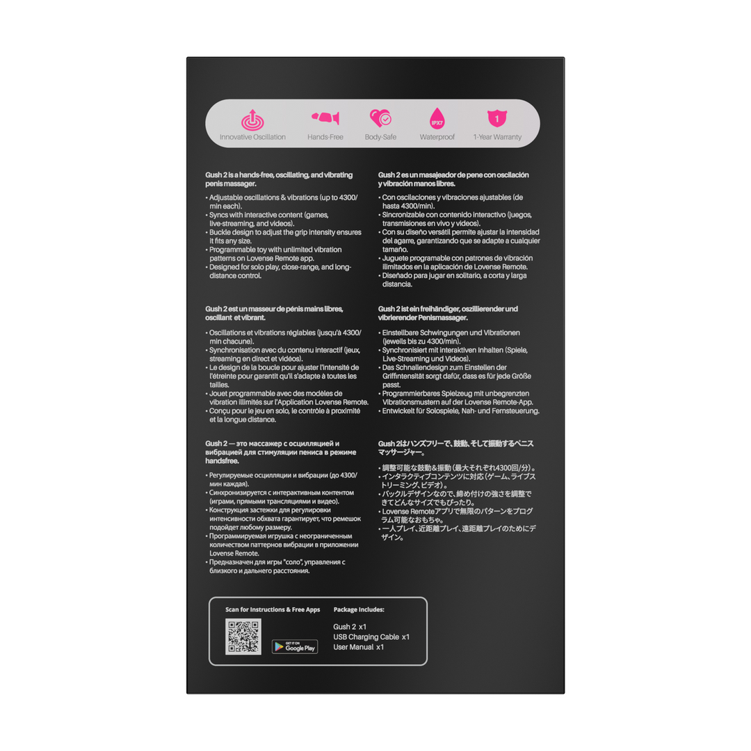 Gush 2 - Vibrerende en Oscillerende Penis Massager - Groen