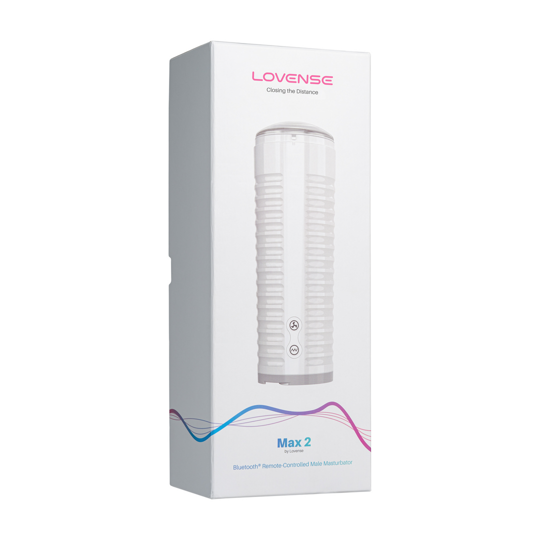 Max 2 - Bluetooth App-gestuurde Mannenmasturbator - Wit