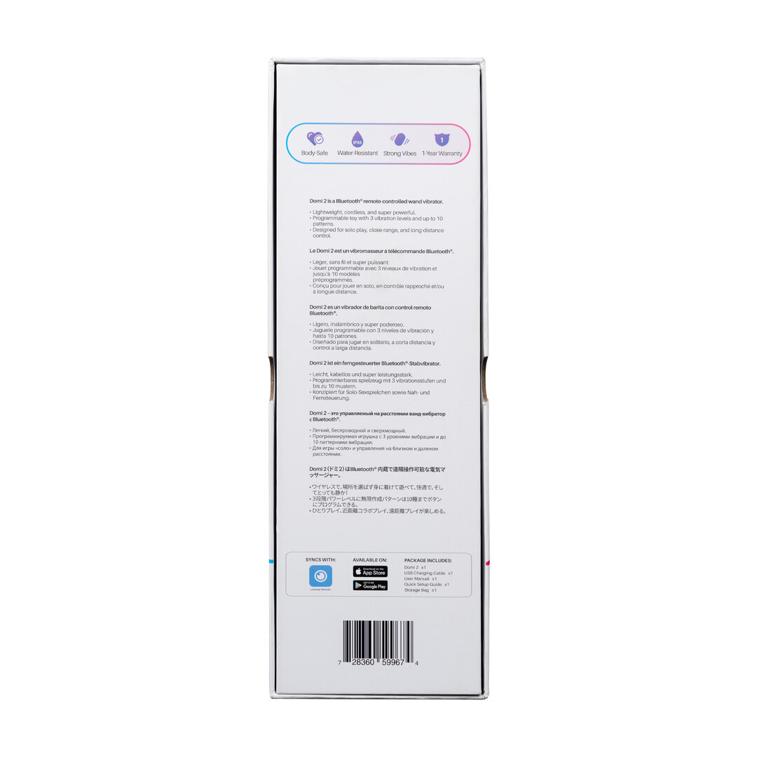 Domi 2 - Bluetooth App-gestuurde Mini Wand Massager - Zwart