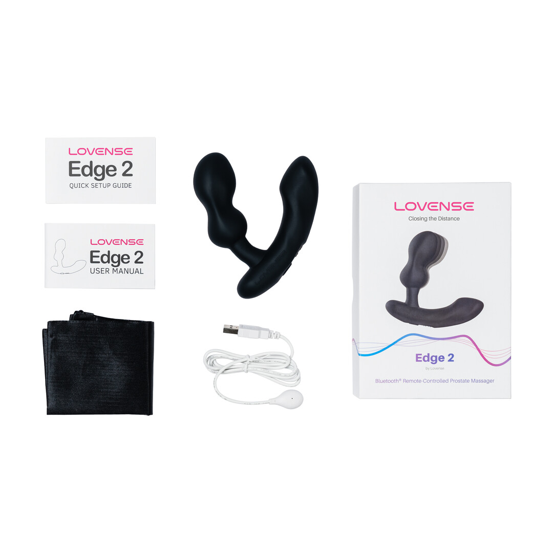 Edge 2 - Verstelbare Dual-motor App-gestuurde Prostaatmassager - Zwart