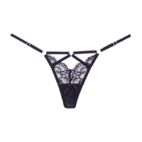 Do Not Disturb - Lace Thong - OS - Black