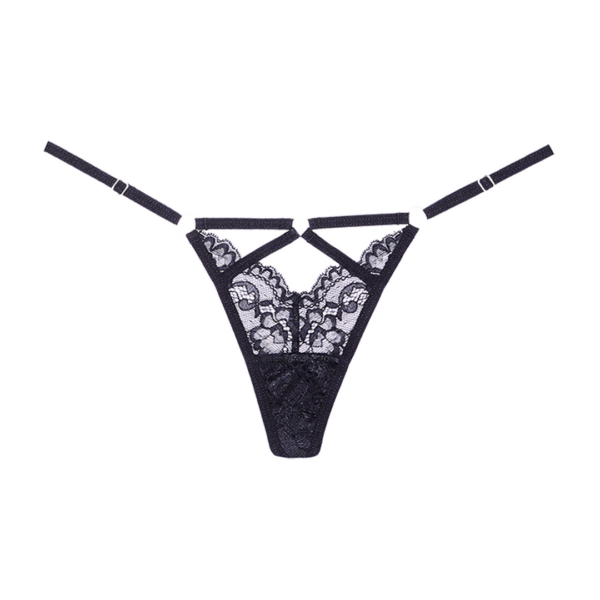 Do Not Disturb - Lace Thong - OS - Black