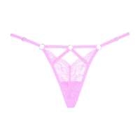 Do Not Disturb - Lace Thong - OS - Pink