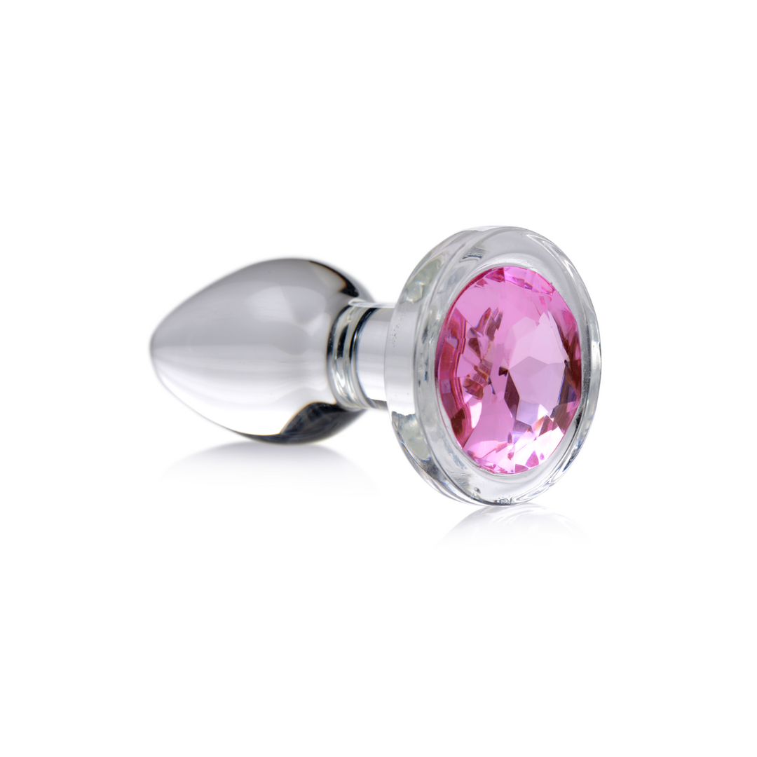 Booty Sparks - Roze Edelsteen - Glas Anale Plug - Klein