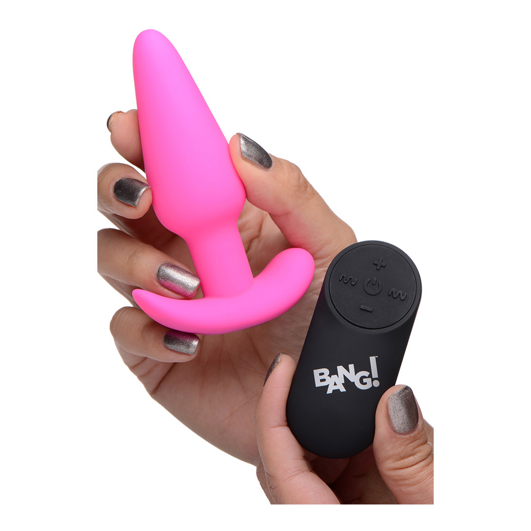 Bang! - Vibrerende Siliconen Butt Plug met Afstandsbediening