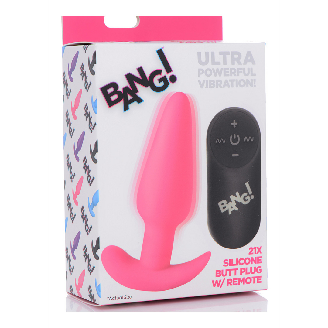 Bang! - Vibrerende Siliconen Butt Plug met Afstandsbediening