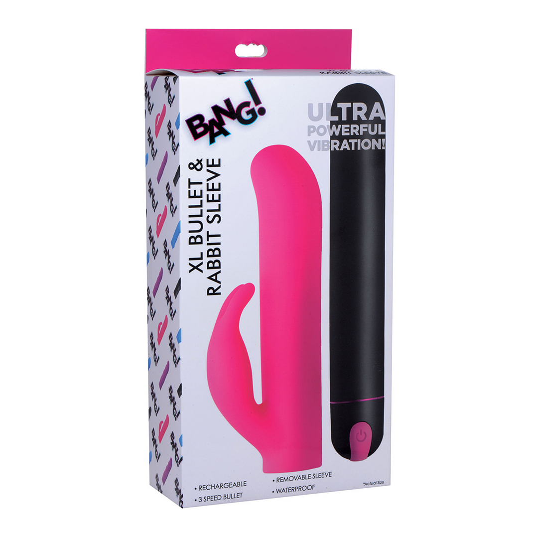 Bang! - XL Bullet en Rabbit Silicone Sleeve