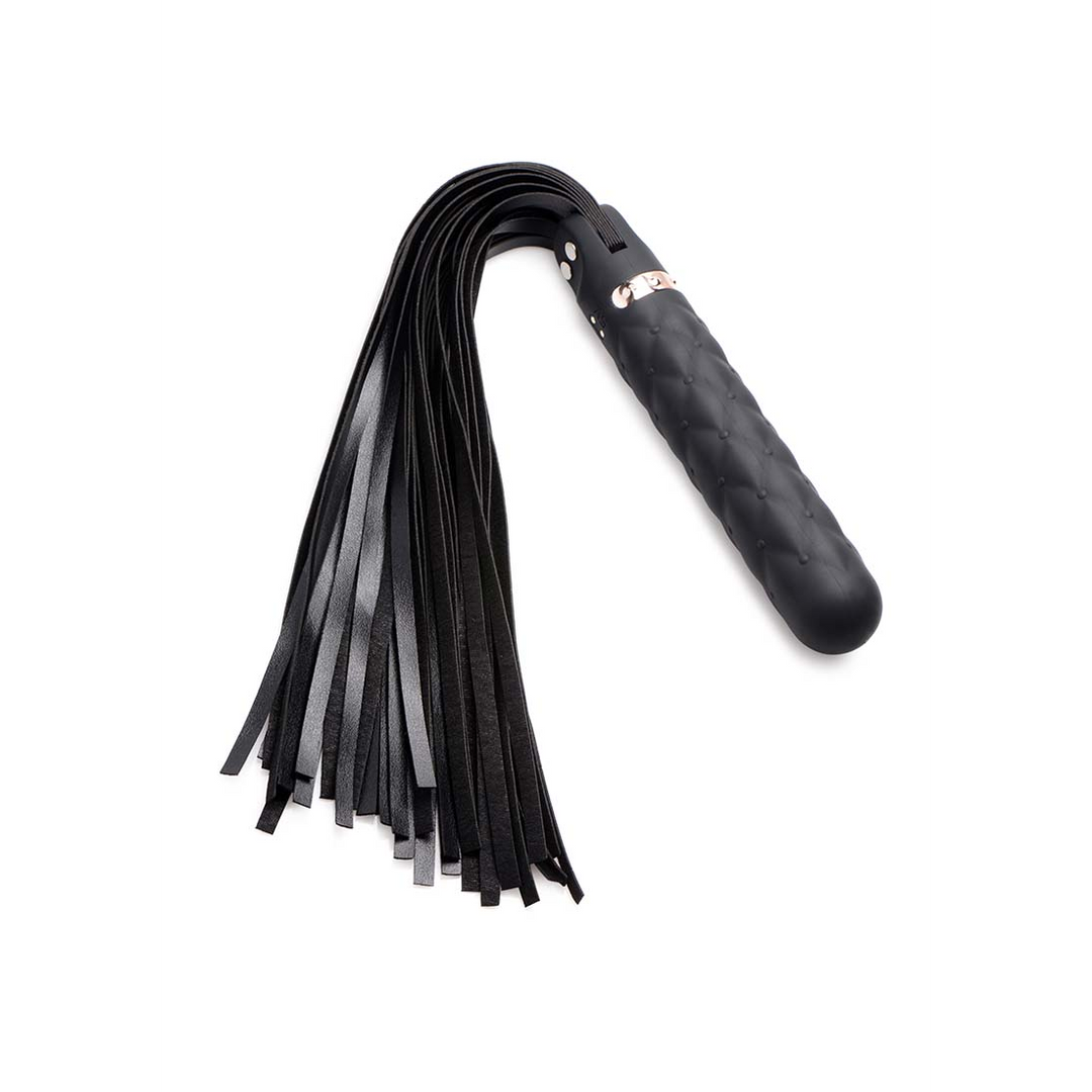Master Series - Vibra-Lasher - Vibrerende Silicone Dildo Flogger