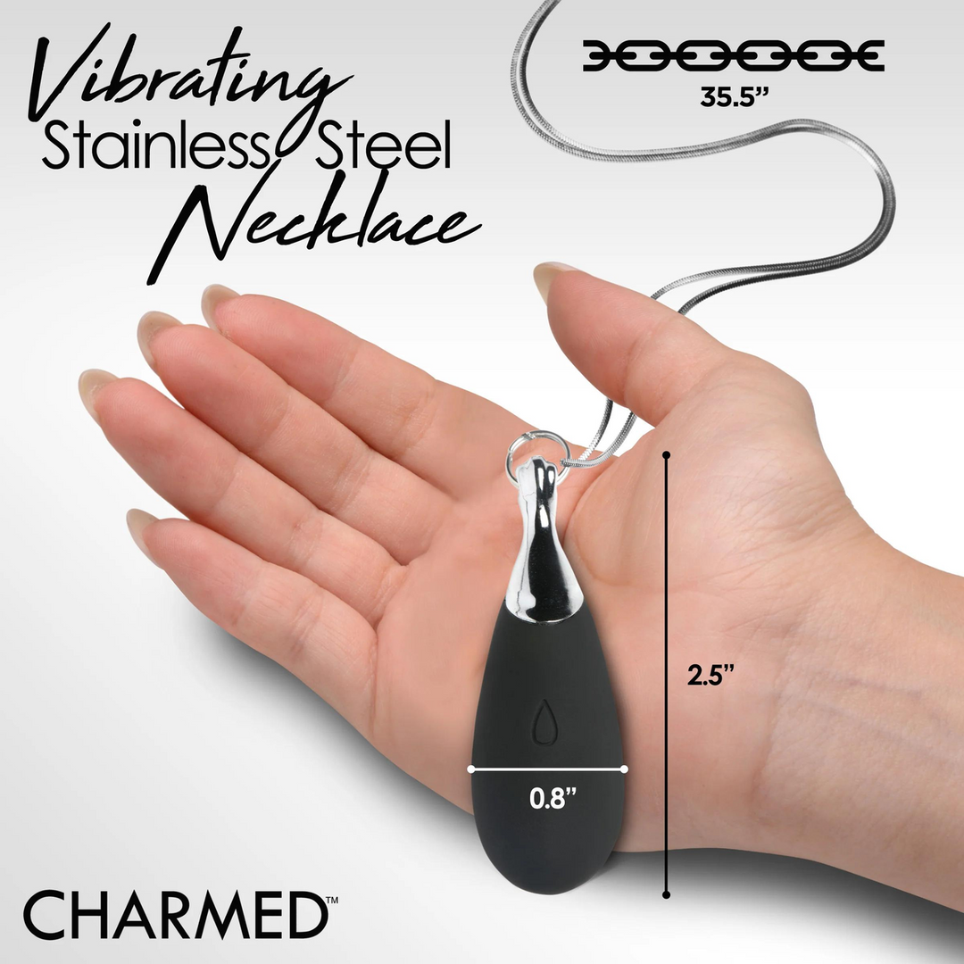 Charmed - Vibrerende Silicone Druppelketting - Zwart