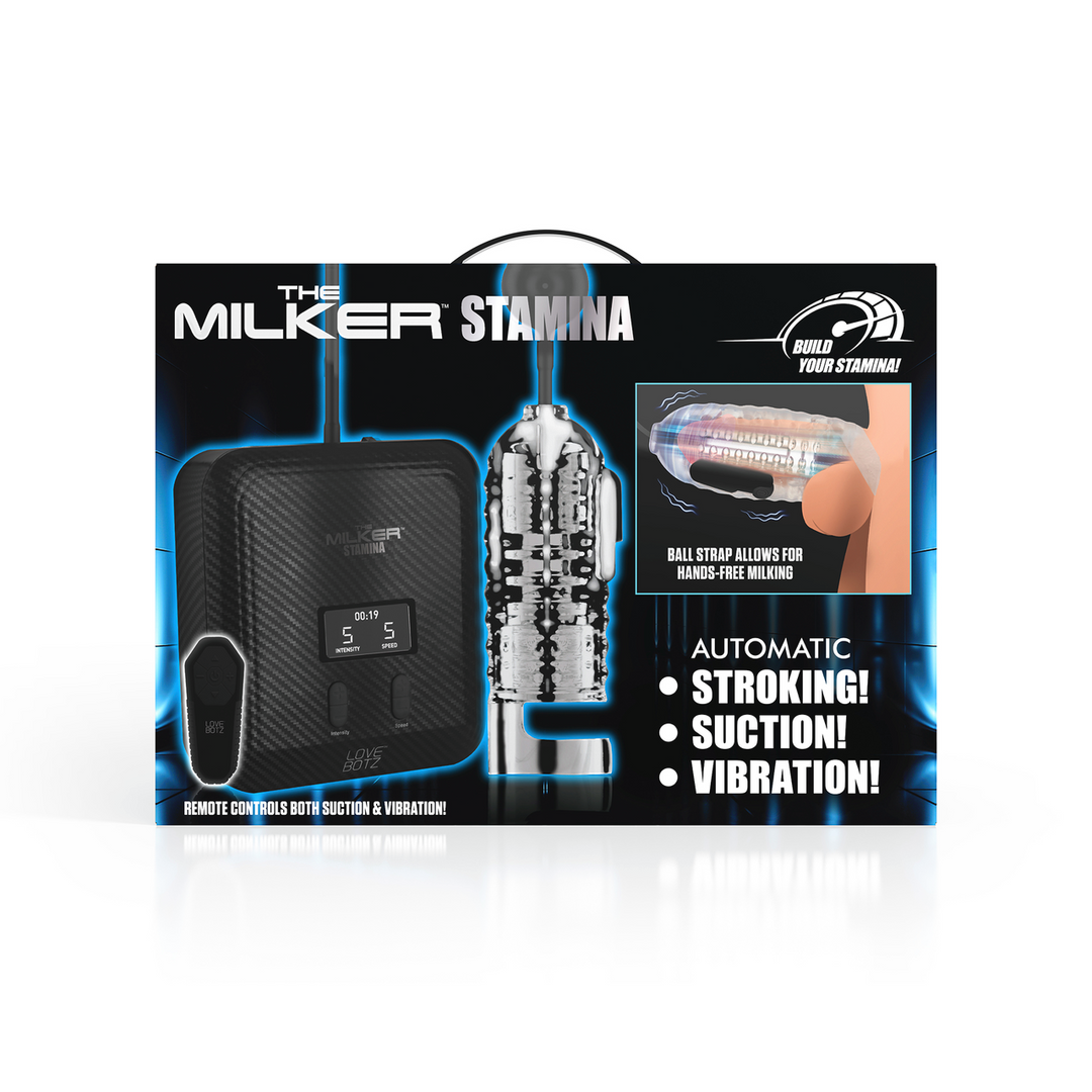 The Milker - De Milker Stamina - Automatische Vibratie en Zuig Stroker - Transparant