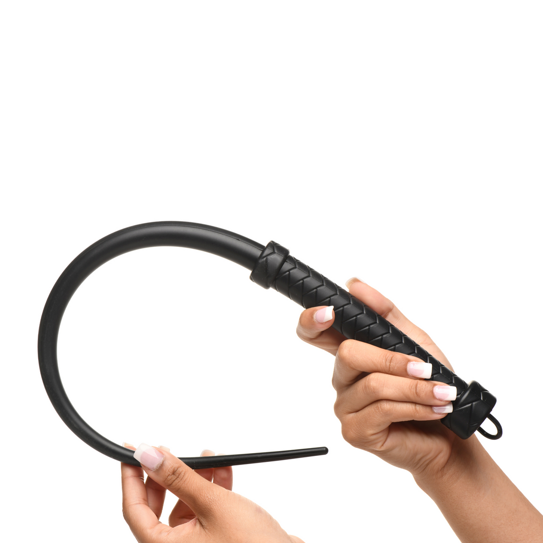 Master Series - Viper Tail - Siliconen zweep - Zwart