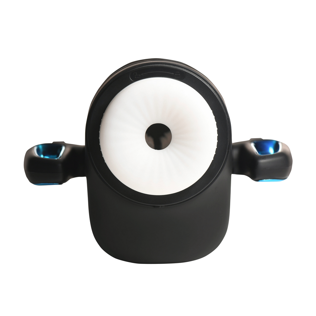 The Milker - Cyber Milker - Stimulerende en Vibrerende Masturbator met Telefoonhouder - Transparant/Zwart