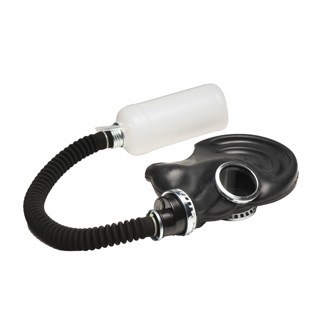 Master Series - Dark Inhaler - Gas Mask met Fles - Zwart