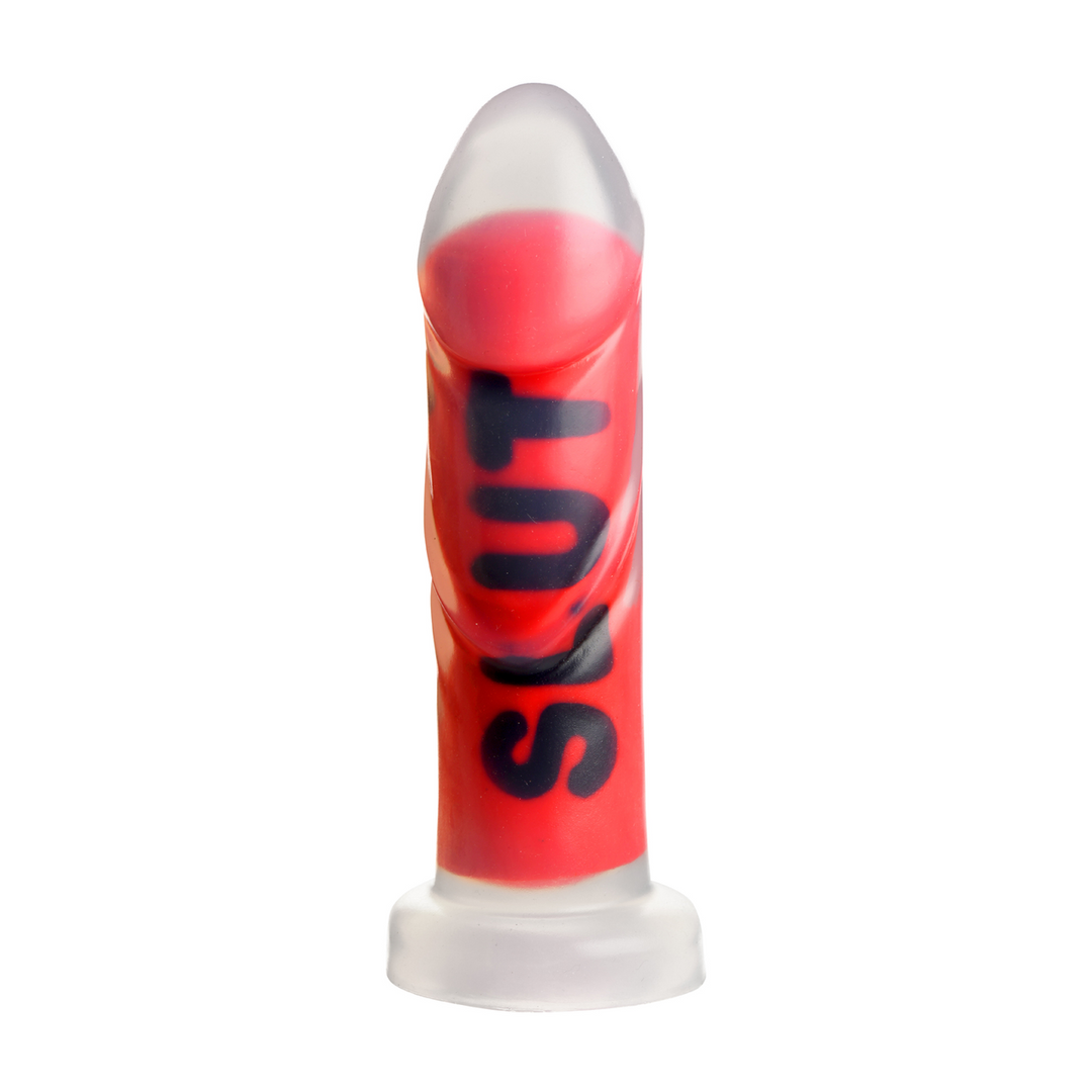 Master Series - SLUT - Siliconen Dildo - Rood