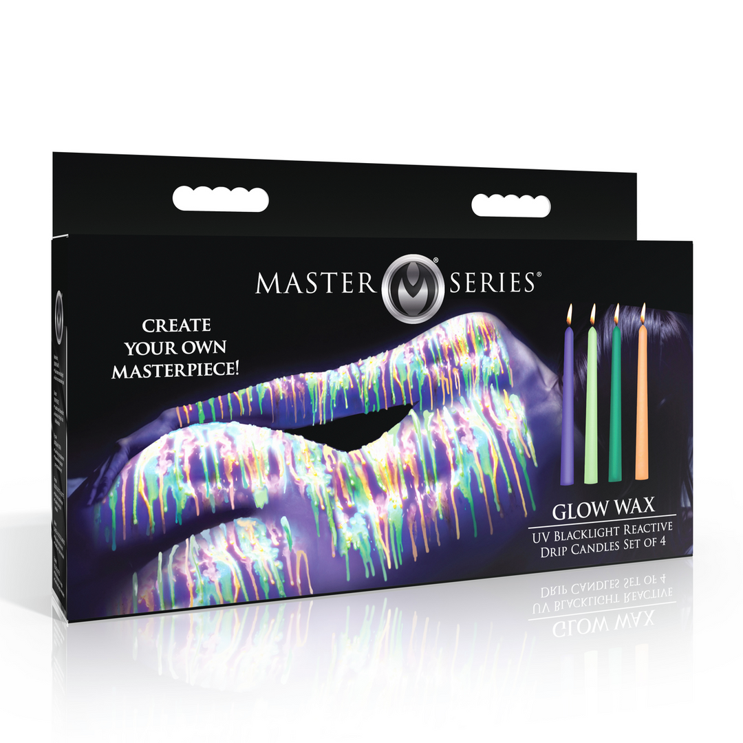 Master Series - Glow Wax UV Blacklight Reactive Druipkaarsen - Set van 4 - Multicolor