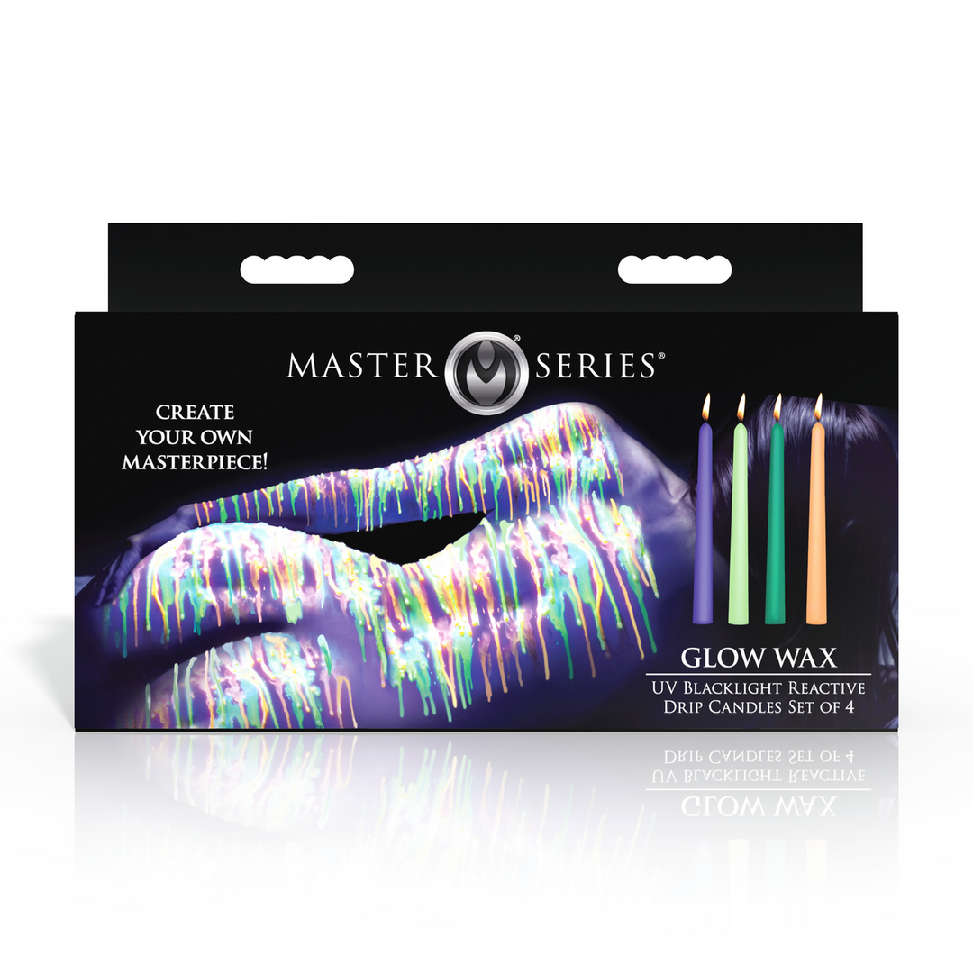 Master Series - Glow Wax UV Blacklight Reactive Druipkaarsen - Set van 4 - Multicolor