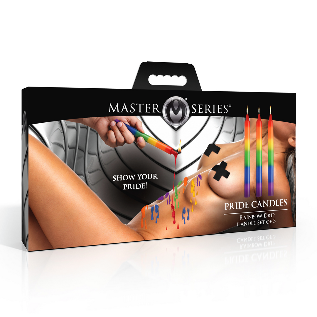 Master Series - Pride Candles - Druipkaarsenset van 3 - Regenboog