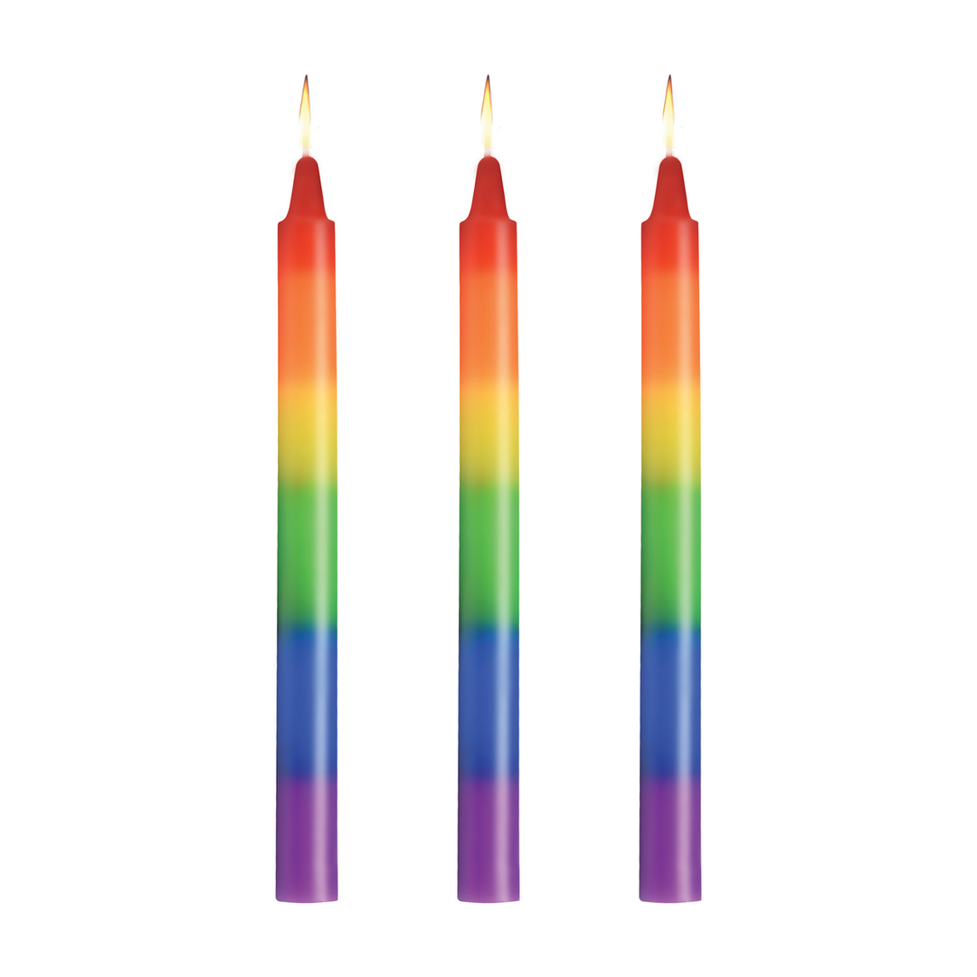 Master Series - Pride Candles - Druipkaarsenset van 3 - Regenboog