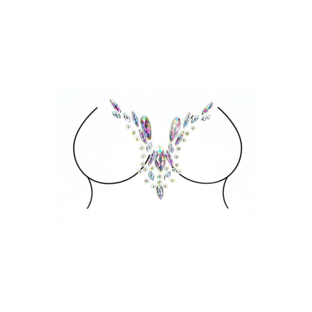 Bliss - Kiss Garterbelt en Dazzling Deep-V Cleavage Sticker - One Size