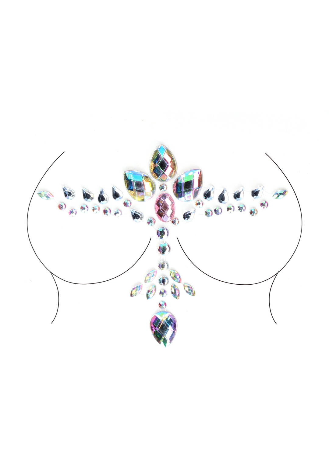 Bliss - Stralende Cleavage Bling Sticker