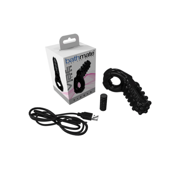 Bathmate - Vibe - Tickle - Vibrerende Cockring - Zwart