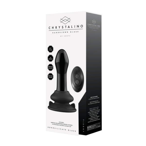Chrystalino - Pluggy - Glazen Vibrator met Zuignap