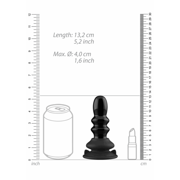 Chrystalino - Ribbly - Glazen Ribble Vibrator met Zuignap