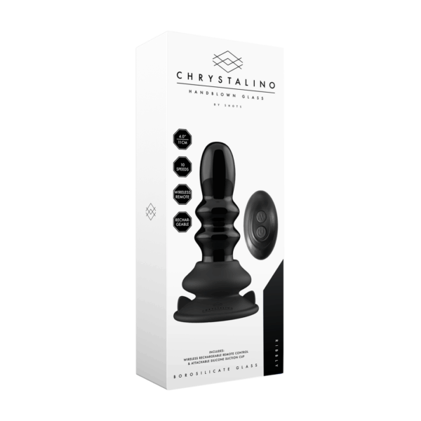 Chrystalino - Ribbly - Glazen Ribble Vibrator met Zuignap 1 Chrystalino - Ribbly - Glazen Ribble Vibrator met Zuignap
