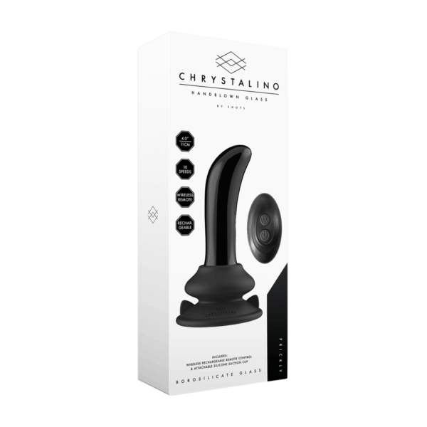 Chrystalino - Prickly - Smooth Glass G-Spot Vibrator met Afstandsbediening