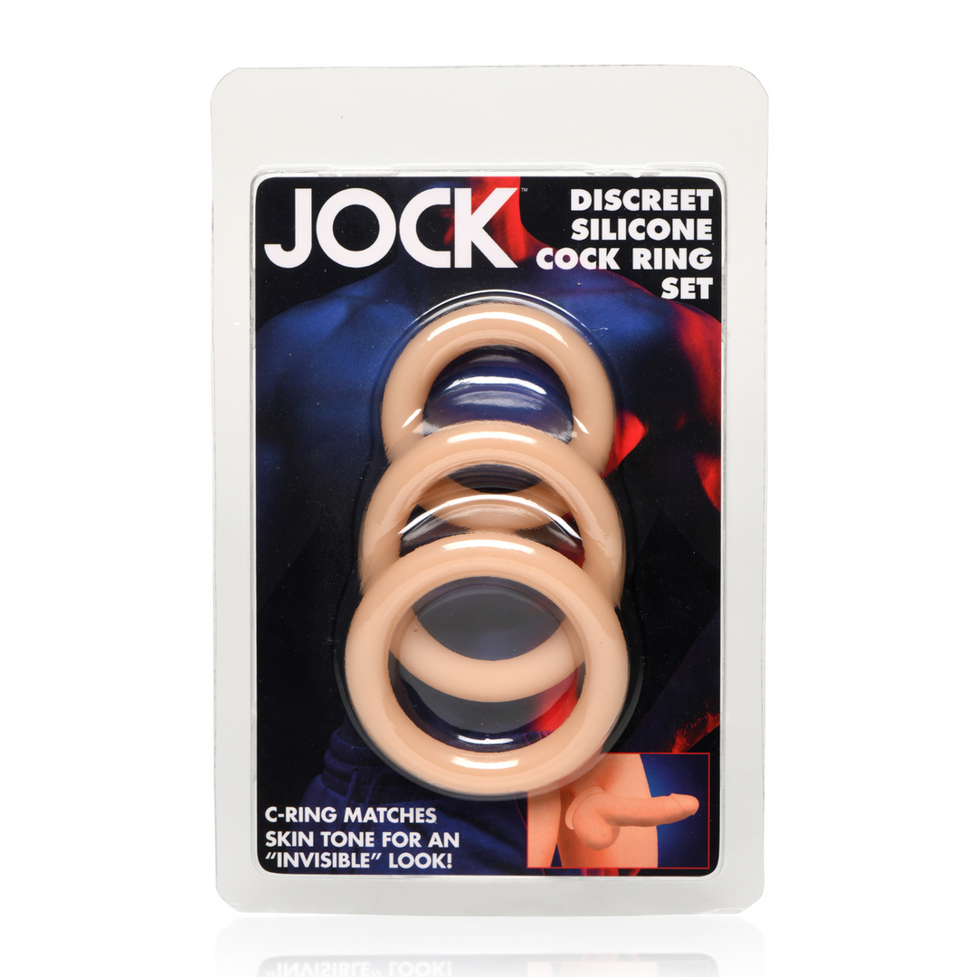 Discrete Siliconen Cockring Set - 3 Stuks - Licht
