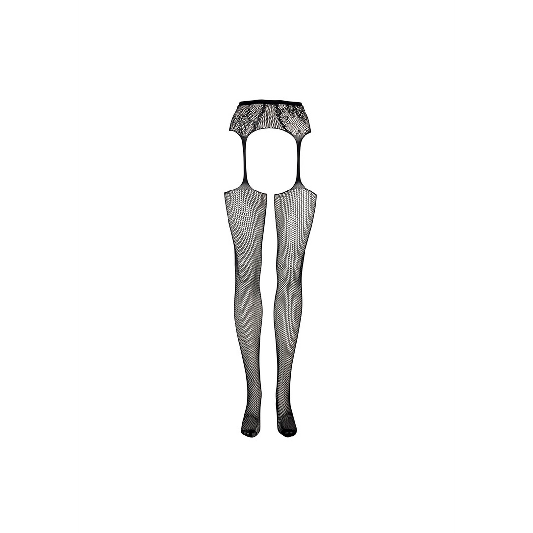 Classic - Visnet en Kanten Garterbelt Kousen - Plus Size