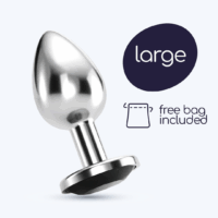 Bijou - Anale Sieraad Plug - Groot - Zwart