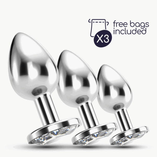 Bijou - Anal Train Trio - 3 Jewel Plugs - Doorzichtig