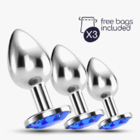 Bijou - Anal Train Trio - 3 Jewel Plugs - Blauw