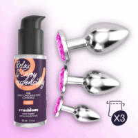 Bijou - Anal Wet Train Trio - 3 Jewel Plugs - Roze