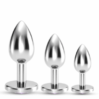 Bijou - Anal Wet Train Trio - 3 Jewel Plugs - Roze