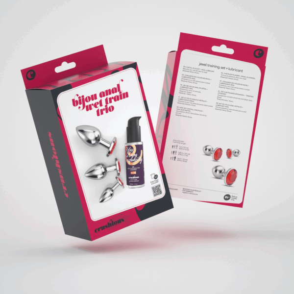 Bijou - Anal Wet Train Trio - 3 Jewel Plugs - Rood
