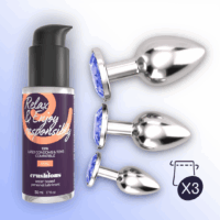 Bijou - Anal Wet Train Trio - 3 Jewel Plugs - Blauw